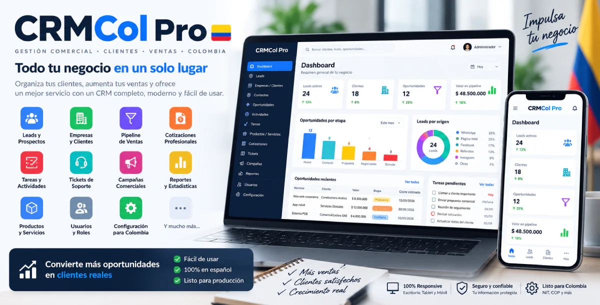 CRMCol - CRM Empresarial para Colombia